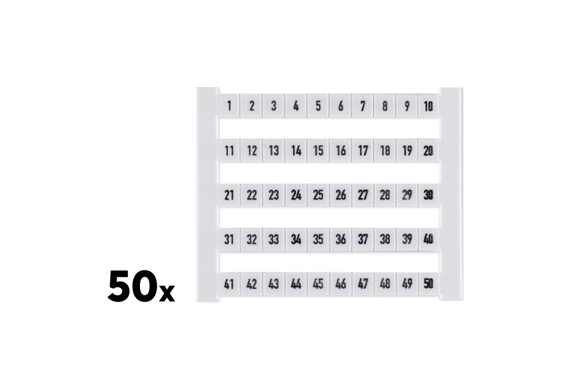 Terminal Block Lables 1-50